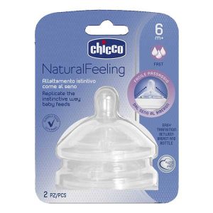 سر شیشه چیکو (chicco) Natural Feeling جریان سریع بسته 2 عددی