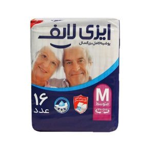 پوشک کامل بزرگسال ایزی لایف easy life سایز M بسته 16 عددی