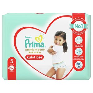 پوشک شورتی پریما ضد حساسیت سایز ۵ بسته ۳۴ عددی