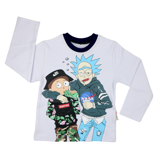 topkids white toosi 1 تیشرت پسرانه آستین بلند تاپ کیدز