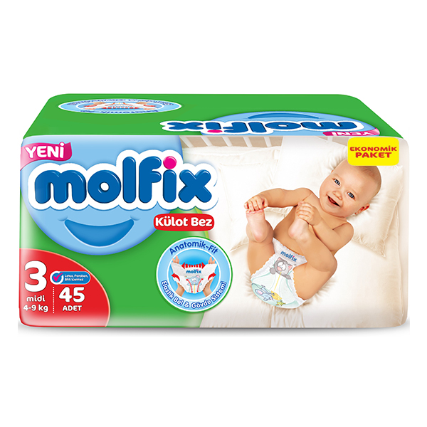 molfix-ekonomik-paket-3numara-45-adet پوشک شورتی مولفیکس ترک سایز 3