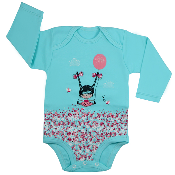 cocalo body boland girl 1 بادی دخترانه آستین بلند کوکالو طرح دختر و بادکنک