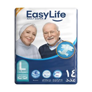 پوشک کامل بزرگسال ایزی لایف easy life سایز L بسته 14 عددی