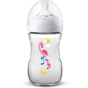 شیشه شیر نچرال فیلیپس اونت (Philips Avent) طرح فلامینگو 260 میلی لیتر