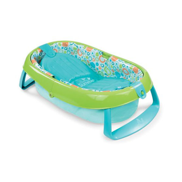 summer-easy-store-comfort-tube-green-1 وان حمام تاشو نوزاد سامر Summer سبز