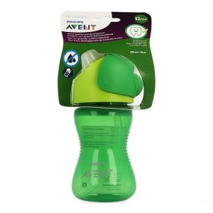 لیوان آبمیوه خوری نی دار ضد چکه فیلیپس اونت (Philips Avent) سبز 300 میلی لیتر