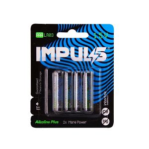 باتری نیم قلمی ایمپالس  IMPULS مدل LR03 بسته 4 عددی