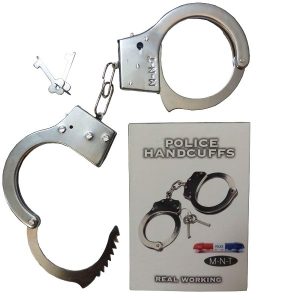 دستبند فلزی اسباب بازی مدل police