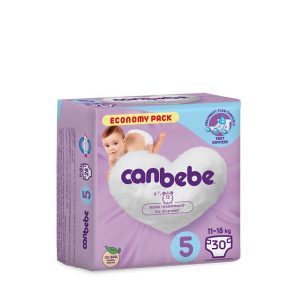 پوشک جان به به (Canbebe)سایز ۵ بسته ۳۰ عددی یاسی