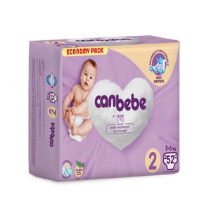 پوشک جان به به (Canbebe) سایز ۲ بسته ۵۲ عددی یاسی