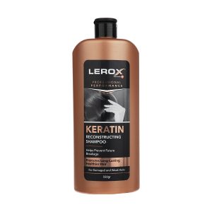 شامپو مو لروکس Lerox مدل Keratin حجم 550 گرم