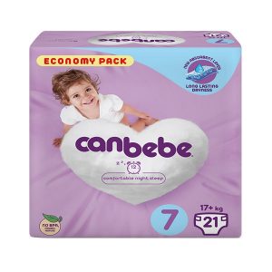 پوشک جان به به (Canbebe) سایز ۷ بسته ۲۱ عددی یاسی