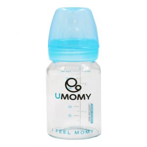 شیشه شیر پیرکس یومامی UMOMY مدل کلاسیک آبی ظرفیت 120 میل