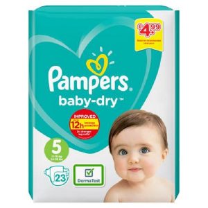 پوشک پمپرز سایز 5 بسته 23 عددی