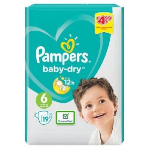 پوشک پمپرز سایز 6 بسته 19 عددی