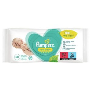 دستمال مرطوب کودک درب دار پمپرز Pampers بسته 50 عددی