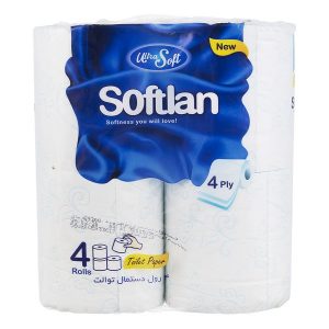 دستمال توالت 4 قلو سافتلن مدل ultra soft