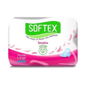 نوار بهداشتی نازک بالدار سافتکس ( SOFTEX ) مناسب پوست های حساس 10 عددی