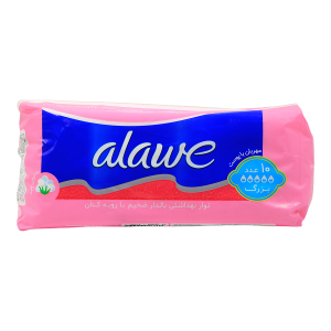 نوار بهداشتی بالدار ضخیم آلاوه ( alawe ) با رویه کتان 10 عددی