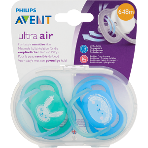 پستانک Ultra air فیلیپس اونت ارتودنسی طرح جوجه تیغی 6 تا 18 ماه