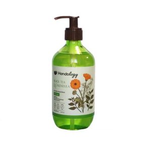 مایع دستشویی آروماتیک هندولوژی با رایحه چای سیاه و گل همیشه بهار حجم 500 میل