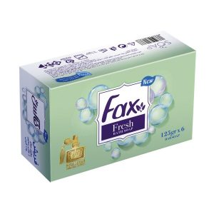 صابون حمام فکس « Fax » مدل Fresh Perfume وزن 125 گرم بسته 6 عددی