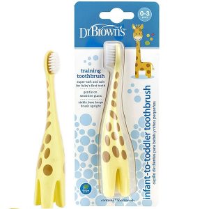 مسواک آموزشی دکتر براون (Dr browns) طرح زرافه 0 تا 3 سال