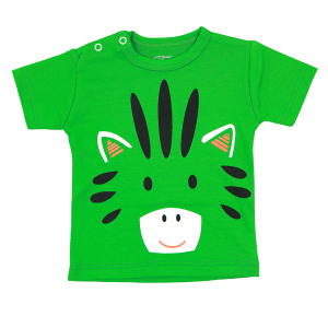 تی شرت اسپرت آستین کوتاه Tida طرح Zebra سبز