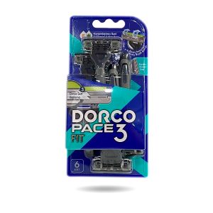 پک تیغ ژیلت دورکو DORCO مدل PACE 3 FIT بسته 6 عددی