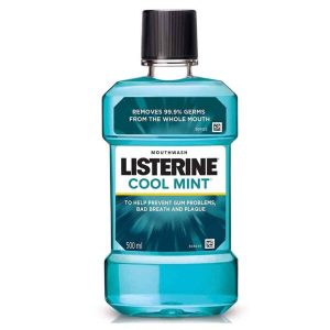 دهانشویه لیسترین مدل cool mint blue حجم 500ml
