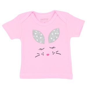تی شرت دخترانه آستین کوتاه ژیکو (ZHEECO) طرح خرگوش