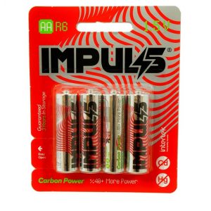 باتری قلمی ایمپالس IMPULS مدل AAR6 بسته 4 عددی