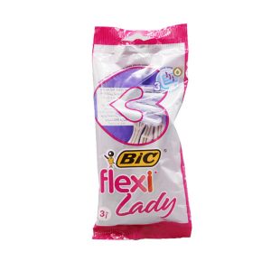 پک تیغ ژیلت 3 لبه Bic مدل Flexi Lady بسته 3 عددی