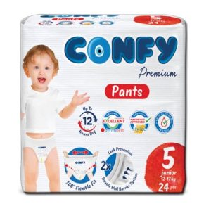 پوشک شورتی کانفی (Confy) سایز 5 بسته 24 عددی