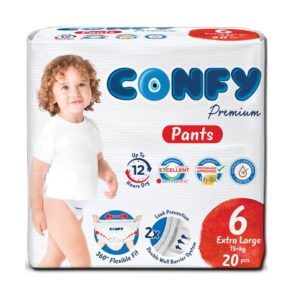 پوشک شورتی کانفی (Confy) سایز 6 بسته 20 عددی