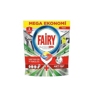 قرص ماشین ظرفشویی فیری FAIRY مدل PLATINUM PLUS بسته 75 عددی