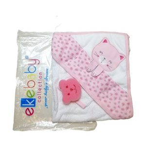 ست 3 تکه حوله نوزاد اِکِ بی بی ekebaby طرح گربه ملوس