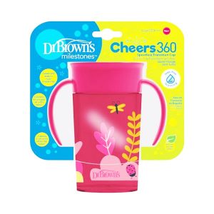 لیوان دسته دار 360 درجه دکتربراون DrBrowns طرح کفشدوزک 300 میل