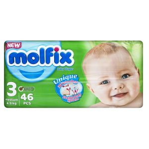 پوشک چسبی مولفیکس (molfix) سایز 3 بسته 46 عددی