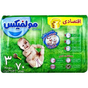 پوشک چسبی مولفیکس (molfix) سایز 3 بسته 70 عددی