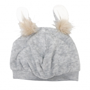 کلاه زمستانی بچگانه پاپو PApo طرح خرگوش رنگ طوسی