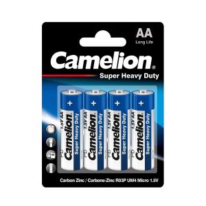 باتری قلمی camelion مدل SUPER HEAVY DUTY بسته 4 عددی