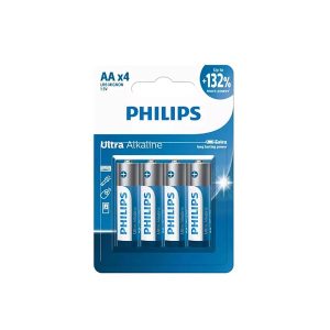 باتری قلمی philips مدل Ultra alkaline بسته 4 عددی