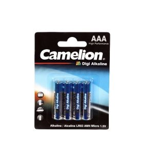 باتری نیم قلمی CAMELION مدل DIGI alkaline بسته 4 عددی