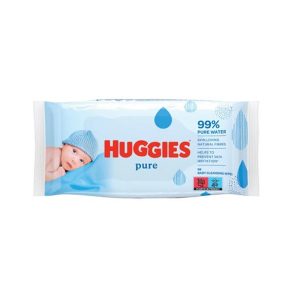 دستمال مرطوب 56 عددی درب دار هاگیز HUGGIES رنگ آبی