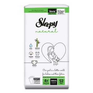 پوشک اسلیپی (sleepy) سایز +4 بسته 52 عددی