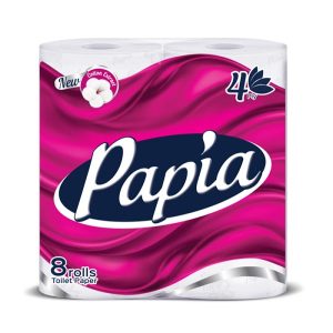 دستمال توالت پاپیا Papia بسته 8 عددی