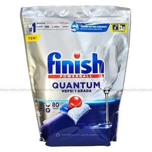 قرص ماشین ظرفشویی فینیش finish مدل QUANTUM بسته 80 عددی