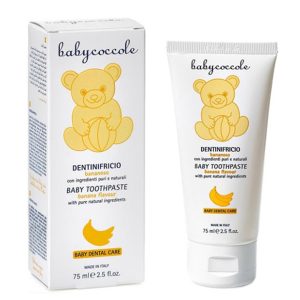 خمیردندان با طعم موز بی بی کوکول Babycoccole حجم 75 میلی لیتر