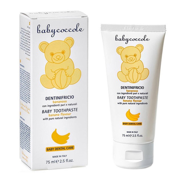 خرید اینترنتی خمیردندان با طعم موز بی بی کوکول Babycoccole حجم 75 میلی ...